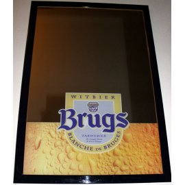 Miroir publicitaire Brugs, bière blanche de Bruges