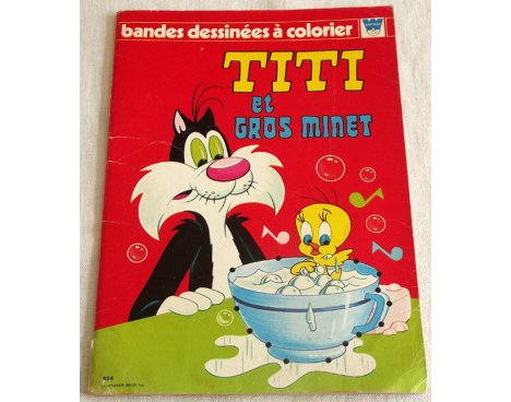 Titi et Gros Minet - Bande dessinée à colorier