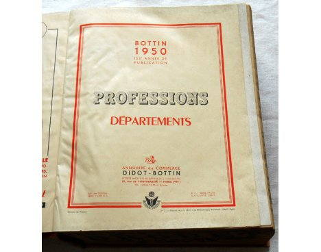 Bottin 1950 - Professions