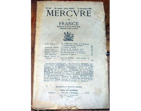 Mercure de France n° 635 - 1924