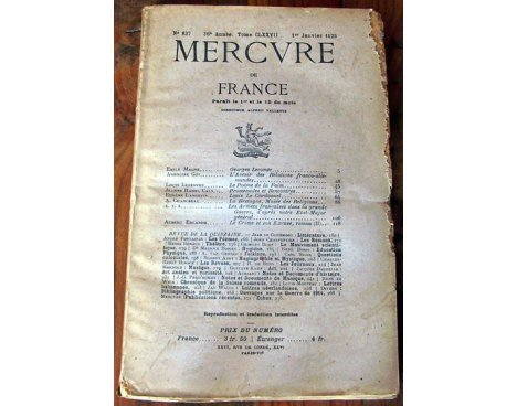 Mercure de France n° 637 - 1925