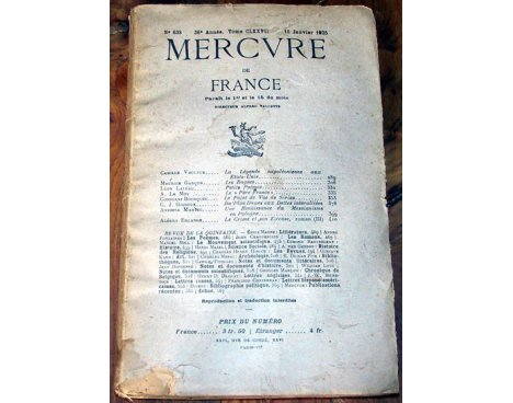 Mercure de France n° 638 - 1925