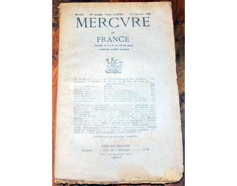 Mercure de France n° 639 - 1925
