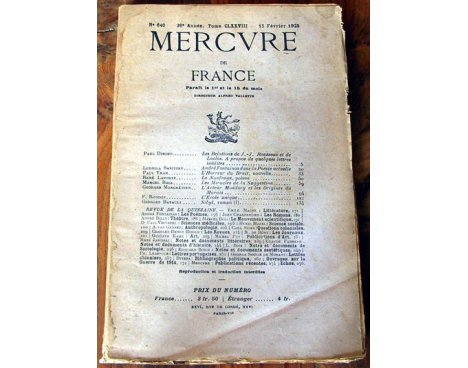 Mercure de France n° 640 - 1925