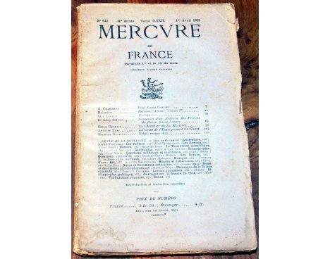 Mercure de France n° 643 - 1925