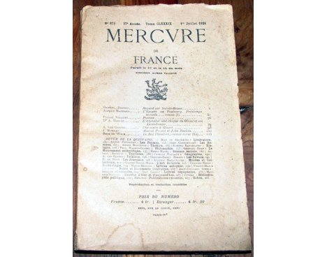 Mercure de France n° 673 - 1926