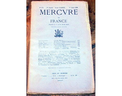 Mercure de France  n° 675 - 1926