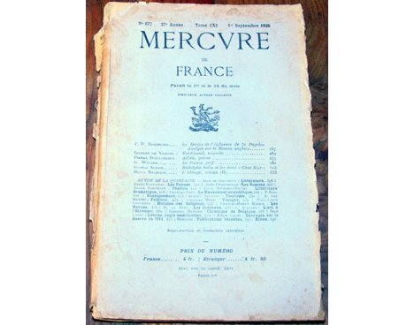 Mercure de France n° 677 - 1926
