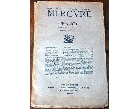Mercure de France n° 694 - 1927