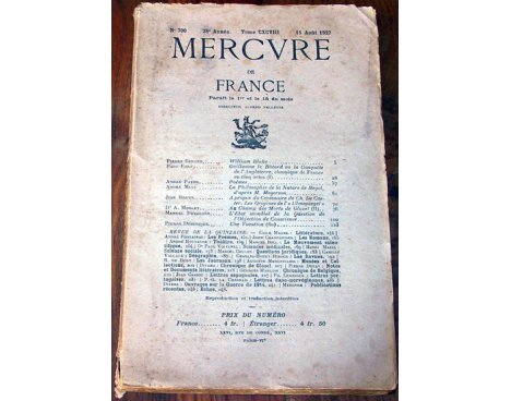 Mercure de France n° 700 - 1927