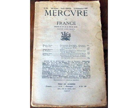 Mercure de France n° 701 - 1927