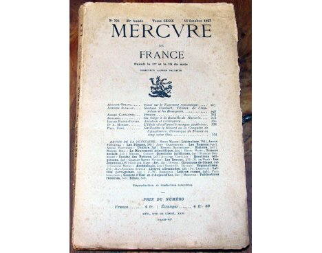 Mercure de France n° 704 - 1927