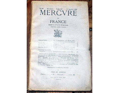 Mercure de France n° 709 - 1928