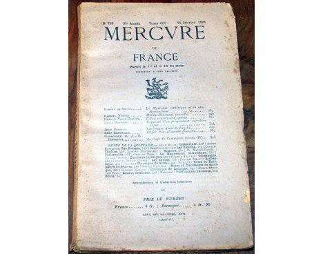 Mercure de France n° 710 - 1928