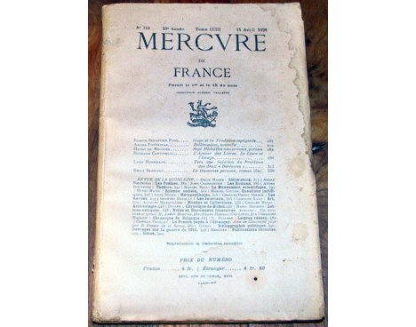 Mercure de France n° 716 - 1928