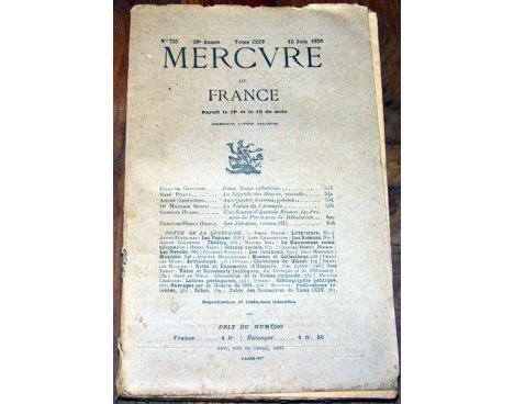 Mercure de France n° 720 - 1928