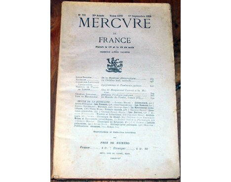 Mercure de France n° 725 - 1928