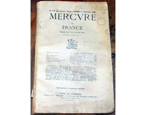 Mercure de France n° 759 - 1930