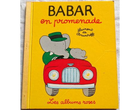 Babar en promenade - Les Albums Roses, Hachette 1966