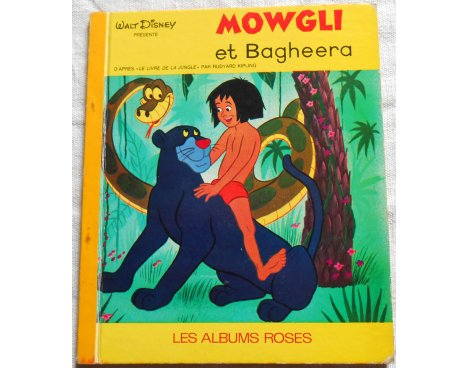 Mowgli et Bagheera - Les Albums Roses, Hachette 1969