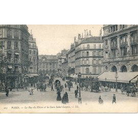 Paris - Rue du Hâvre et Gare Saint-Lazare