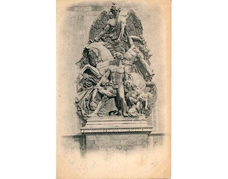 Carte postale publicitaire - Sculpture Dieux grecs