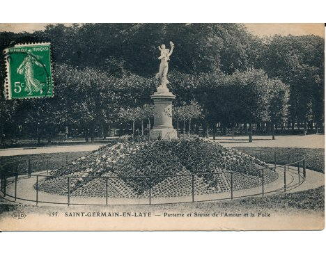 Saint-Germain-en-Laye - Parterre et Statue de l'Amour et la Folie