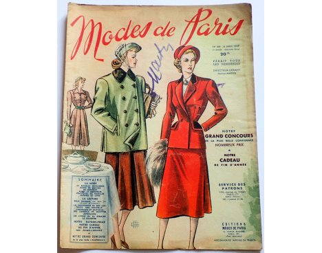 Revue Modes de Paris n° 109, 14 janvier 1949
