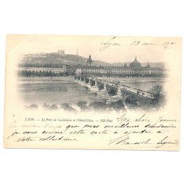 Lyon, le Pont de la Guillotière et l'Hôtel-Dieu