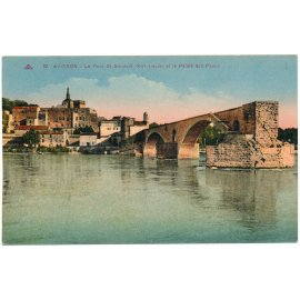 Avignon - Le Pont St-Bénézet et le Palais des Papes