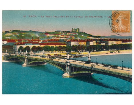 Lyon, le Pont Galliéni et le Coteau de Fourvière