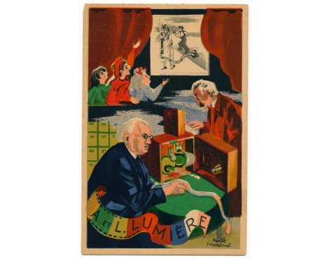 Carte postale illustrée - A. et L. Lumière par Paule Ingrand