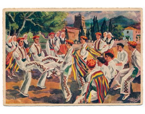 Carte postale illustrée - Ch. Homualk - En parcourant le Pays Basque - Le Makil-Txiki