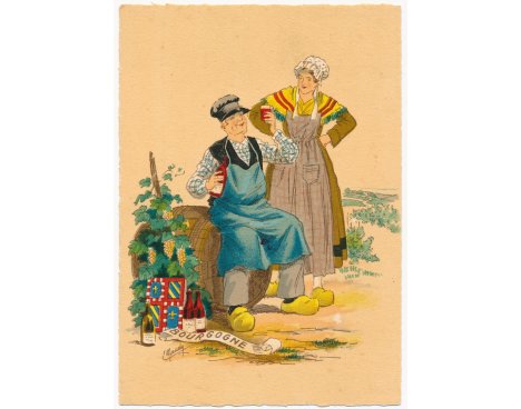 Carte postale illustrée - E. Naudy - Bourgogne