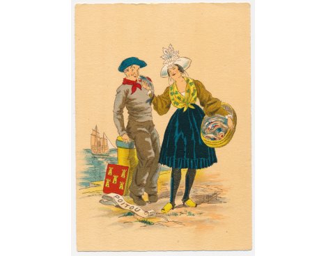 Carte postale illustrée - E. Naudy - Poitou