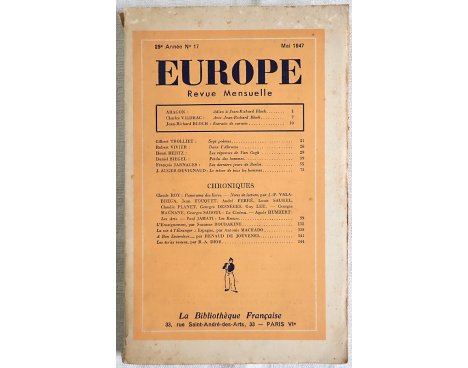 Europe Revue Mensuelle n° 17 - Mai 1947
