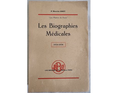 Les Biographies Médicales 1934-1936 - Dr M. Genty - J.-B. Baillière & Fils, 1936