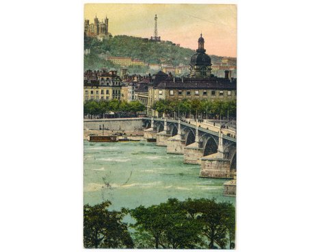 Lyon, le Pont de la Guillotière, Fourvière et la Tour