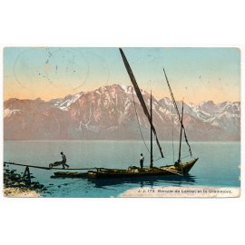 Barque du Léman et le Grammont - Suisse