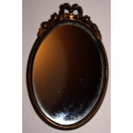 Miroir ovale doré, ancien